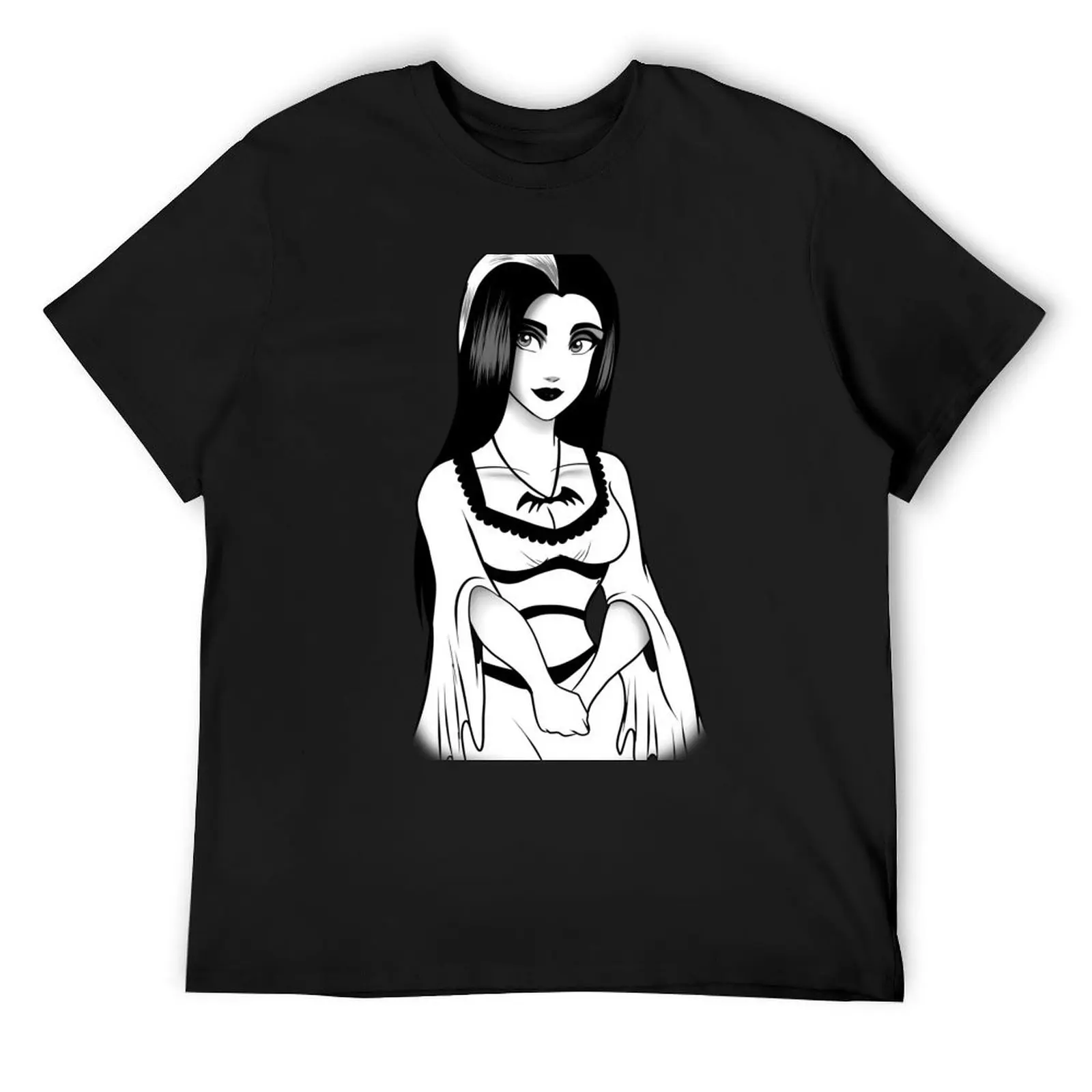 Футболка Lily Munster эстетичная одежда милая футболка большого размера хлопковая для