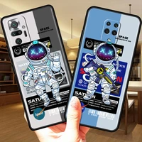 case for xiaomi redmi note 11 10 9 pro k40 10s 9s 9a 9c fashion cool astronaut luxury phone cover 9t 8 8t 7 11t silicone shell