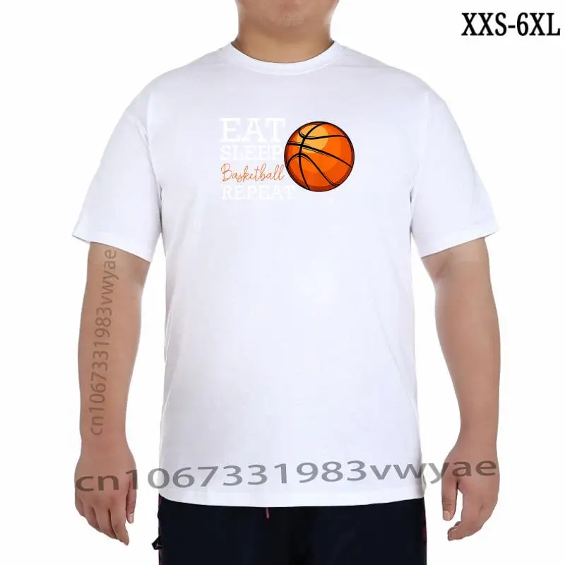 

Eat Sleep Basketball Repeat Funny Player Team Sport TShirt Plain Personalized T Shirts Cotton Men T Shirt Normal