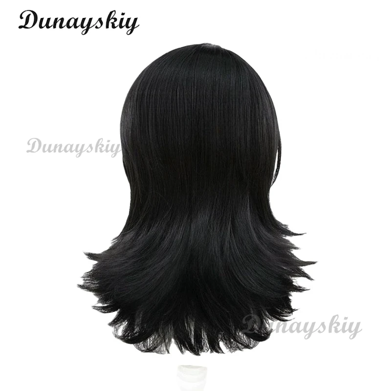 Аниме BanG Dream! Ave Mujica Timoris Косплей Парик Yahata Umiri Bassist Черные волосы до плеч Cos Роль для