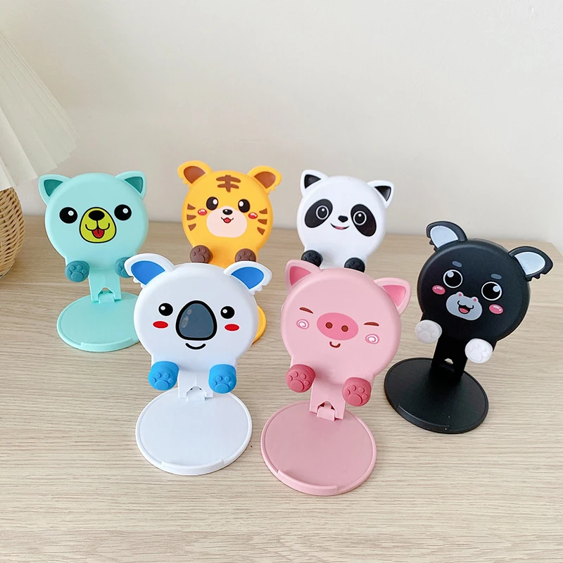 

Cute Cartoon Phone Holder Portable Foldable Desktop Holder Stand Multifunction Desk Organizer Kawaii Stationery Office Supplies