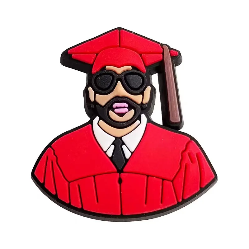 New bad buuny jibz 1pcs cartoon Shoe Charms Hot DIY croc clogs Shoe Aceessories Fit Sandals buckle Decorate kids Unisex Gifts