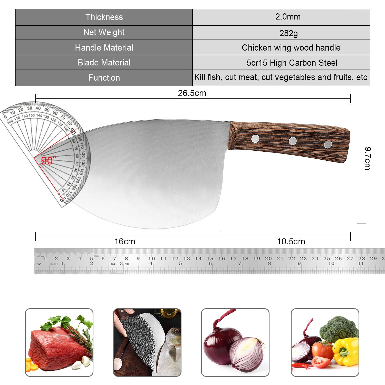 Рыболовный нож мясника мясницкий рыночный для морепродуктов водный рыбы