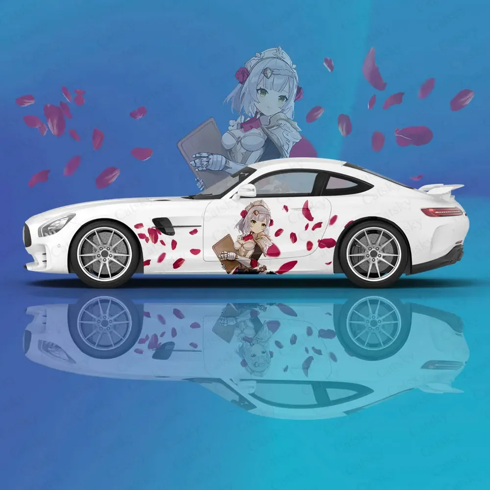 Genshin Impact Noelle наклейка с животными на автомобиль защитная пленка виниловая для