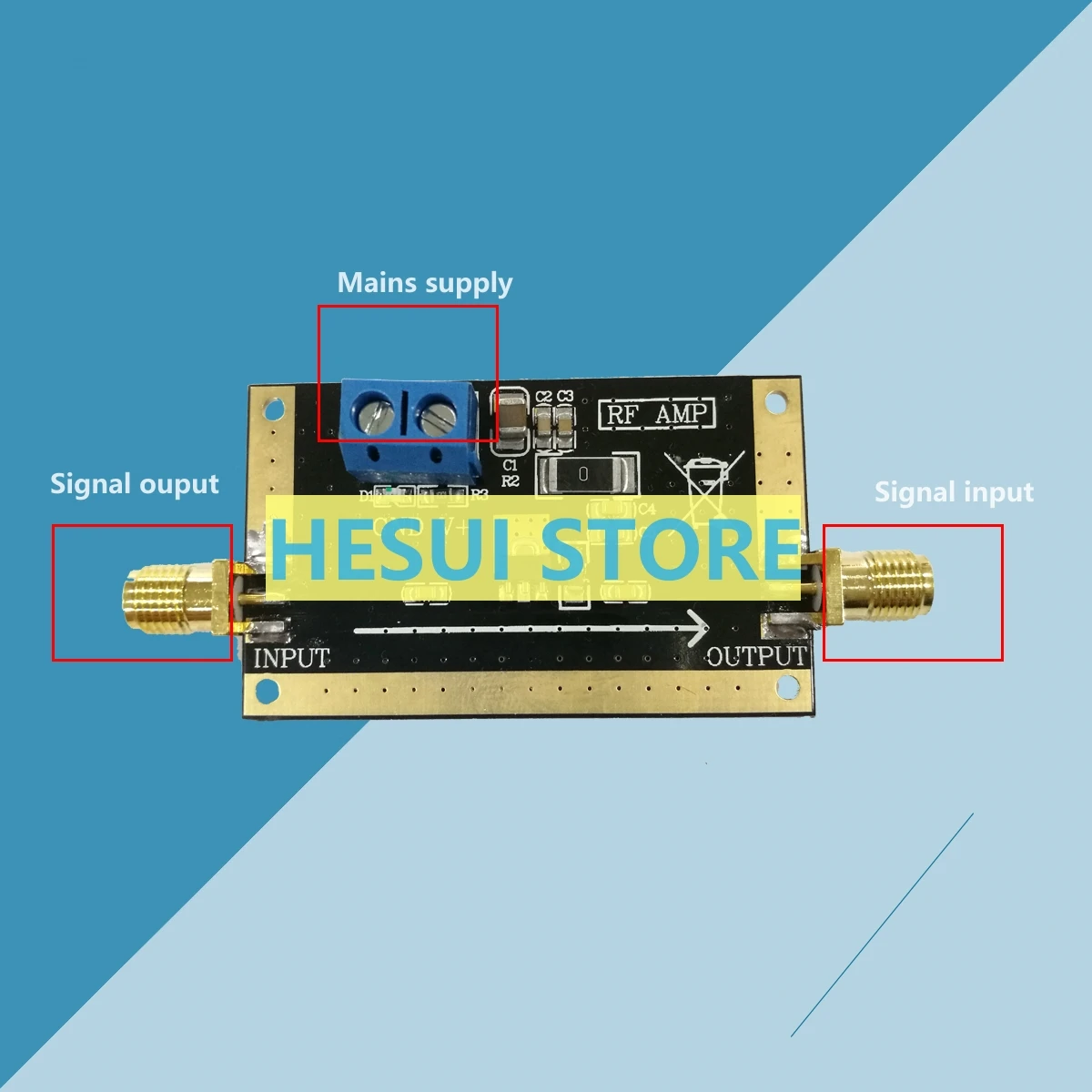 AH102 350 МГц-3000 МГц модуль радиочастотного усилителя средней мощности с