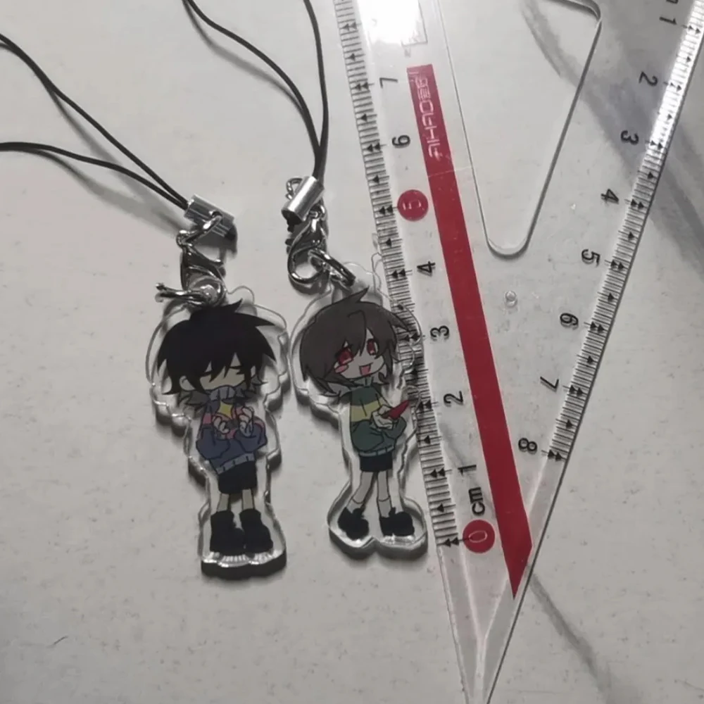 Брелок для косплея Game Undertale Frisk Chara акриловая цепочка телефона веревочный брелок
