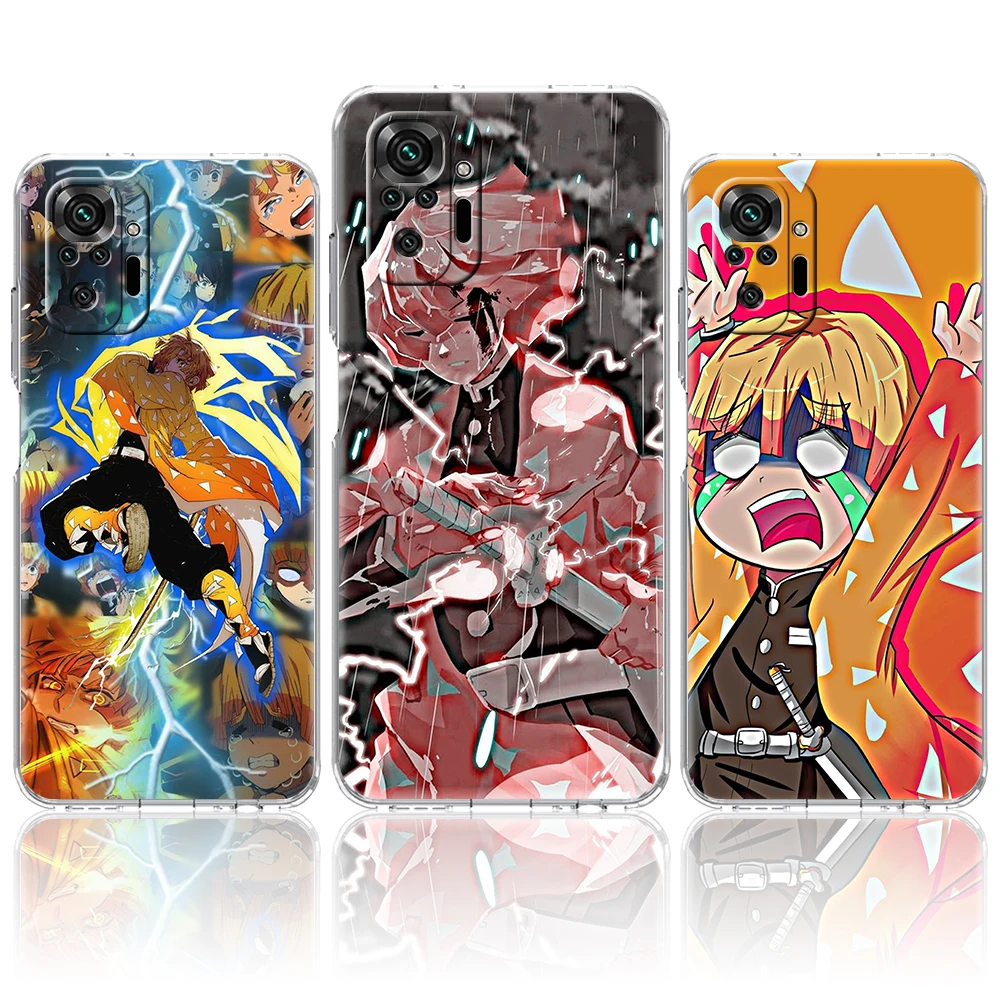 

Demon Slayer Transparent Phone Case Cover for Redmi Note 11 11T 10S 8A 9A 9C 7 8 9 10 K40 4G Plus Pro 4G Soft Shell Fundas Coque