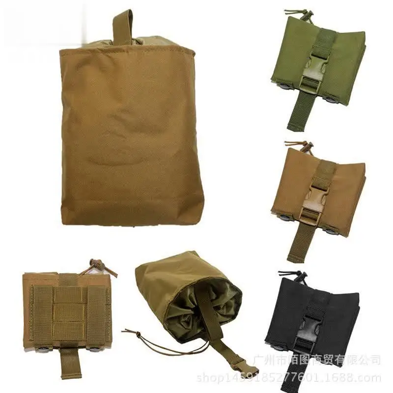 

Outdoor Tactical Folding Recycling Bag Molle Attachment Hanging Bag Multi-functional Small Hunting Sports Pocket for Leisure