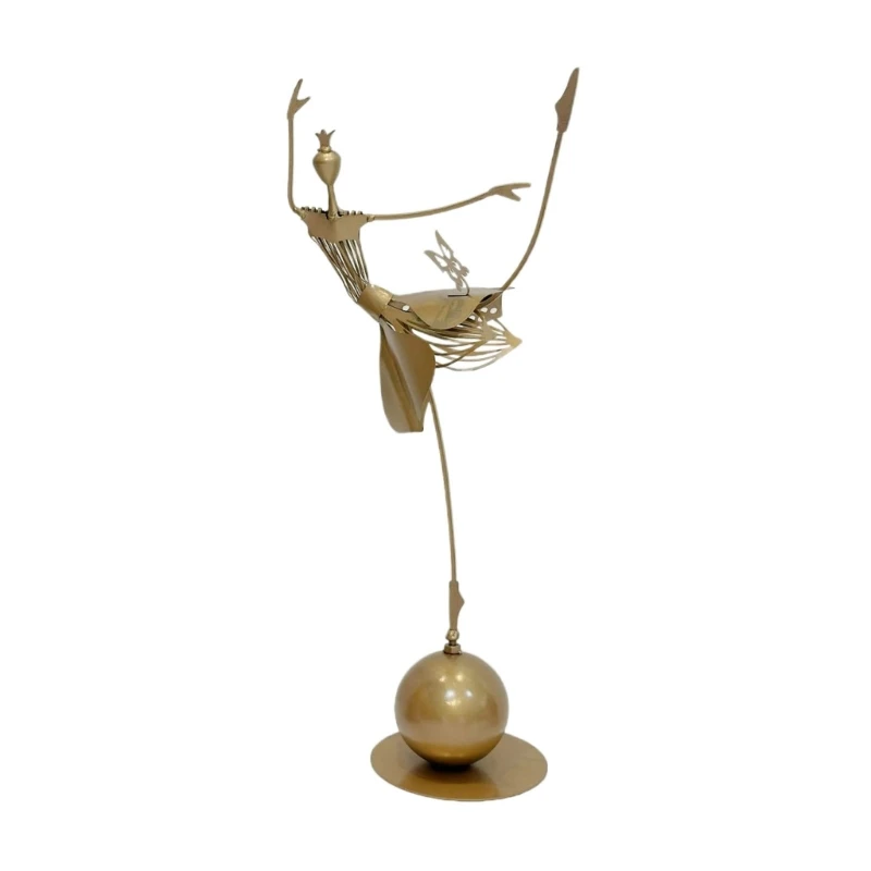 

Dance Movements Figurine Metal Dance Figure Dancing Girl Statue Sculpture Home Decoration Sculpture Figure Desk Decor