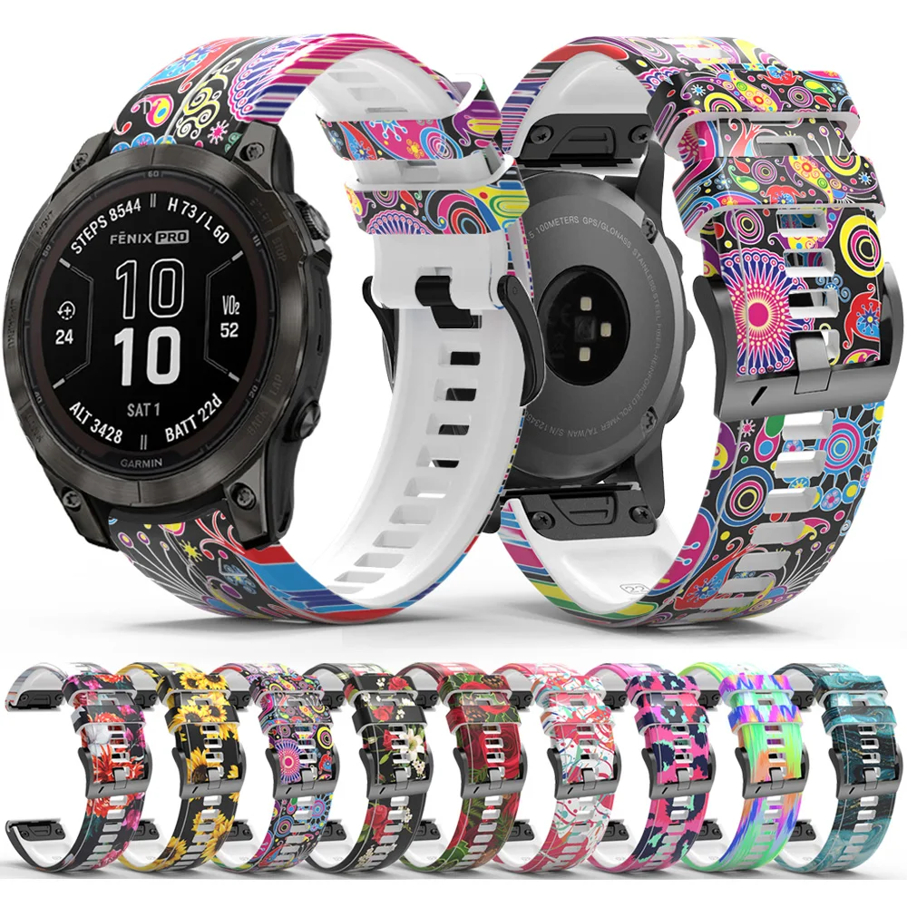 Фото Ремешок Quickfit 26 мм/22 мм для Garmin Fenix 8 7X 7 pro 6X 6 pro 5X 5 plus Epix 2/Epix pro 2 51 мм 47 мм 965 955 Браслет-браслет №1