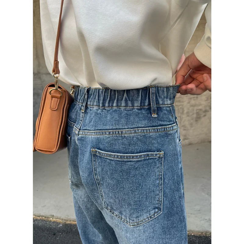 Streetwear Men Vintage Recreational Blue Jeans 2022 Fashion New Pattern Loose Straight Cylinder Broad Leg Trousers Autumn Female