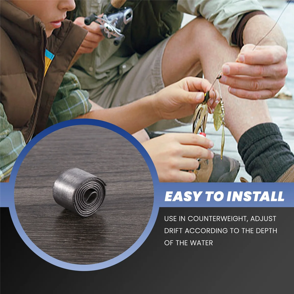 Мягкий свинцовый лист рыболовные грузила с зажимом 1 0 мм