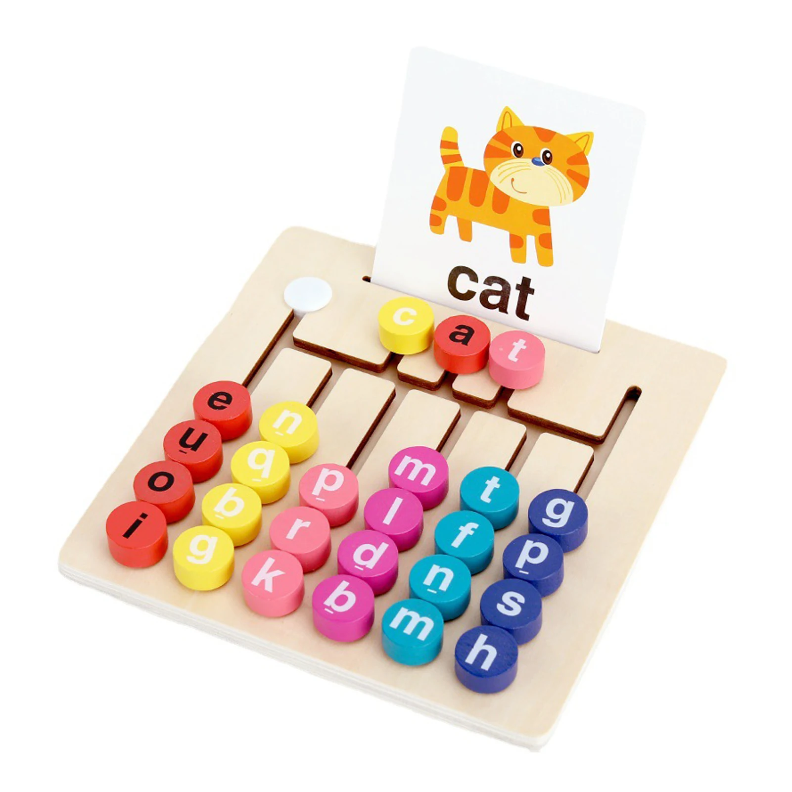 Деревянные блоки для чтения Монтессори лабиринт правописания и зрительных слов