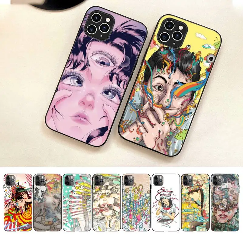 

Shintaro Kago Horror Cartoons Phone Case For Iphone 7 8 Plus X Xr Xs 11 12 13 Se2020 Mini Mobile Iphones 14 Pro Max Case