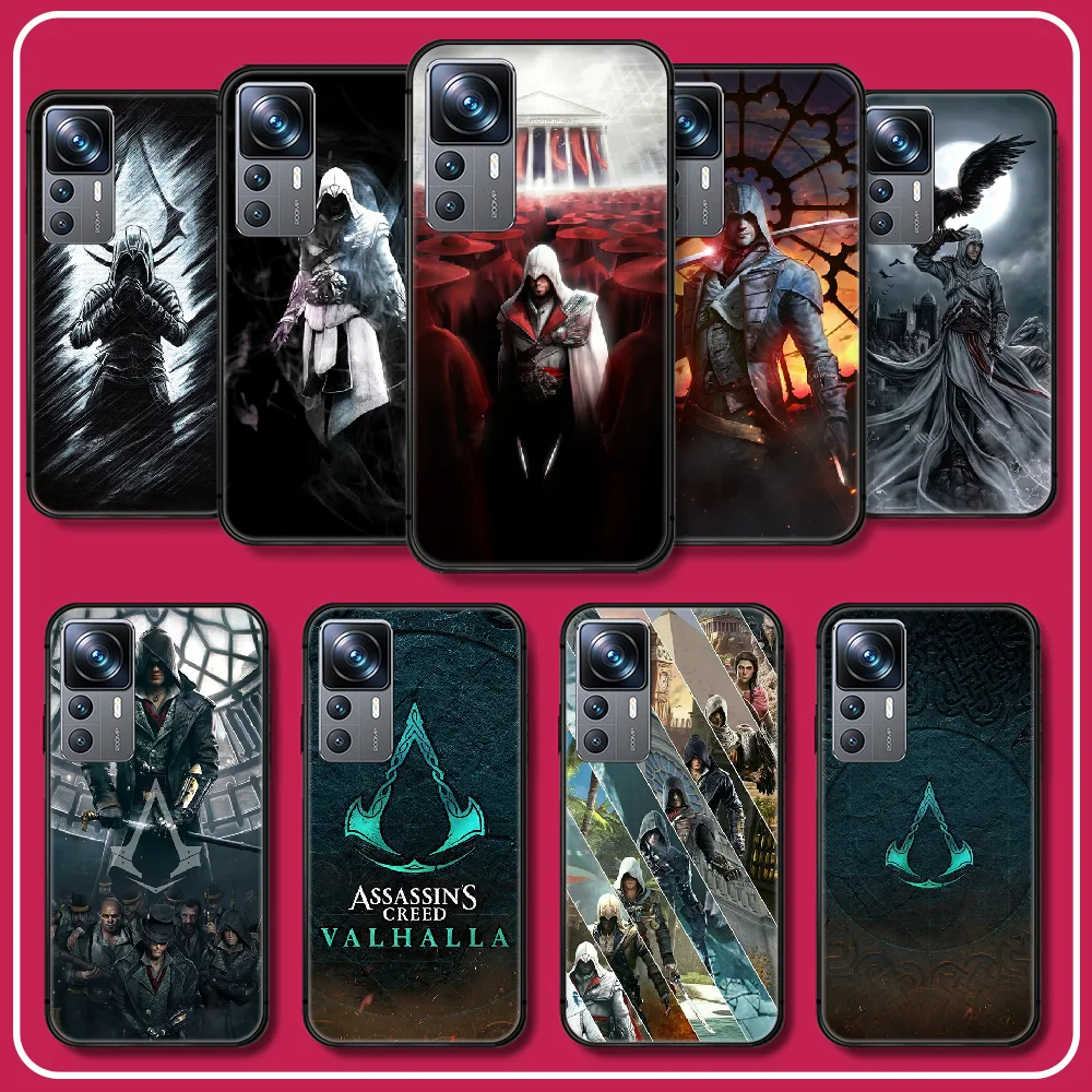

Assassin Silicone TPU Phone Case For Xiaomi Mi 11 12 13 S T X M 3 4 5 Pro Lite Ultra Cover Soft Black