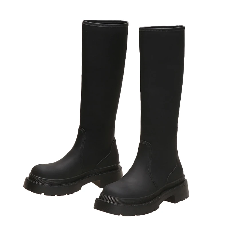 

Fashion Women Slim Winter Heels PU Leather Long Comfort Mujer Thigh High Botas Mujer Zipper Knee-high White Leather Boots New