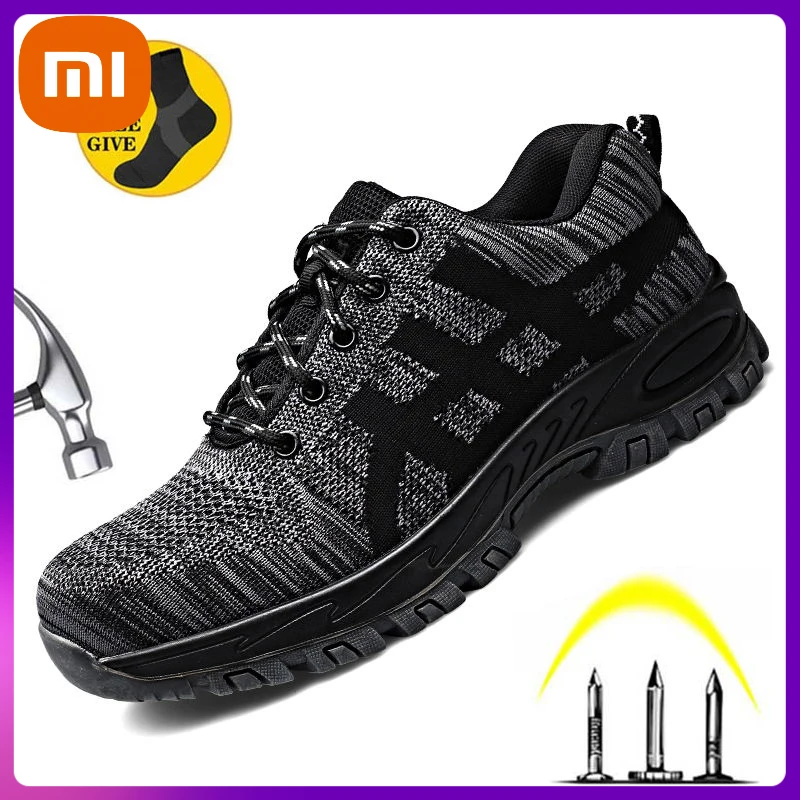 

Xiaomi Spring Israel Kickers Safety Shoes With Steel Toe Cover Puncture-Proof Lightweight Breathable Sports Shoes Sklisikre