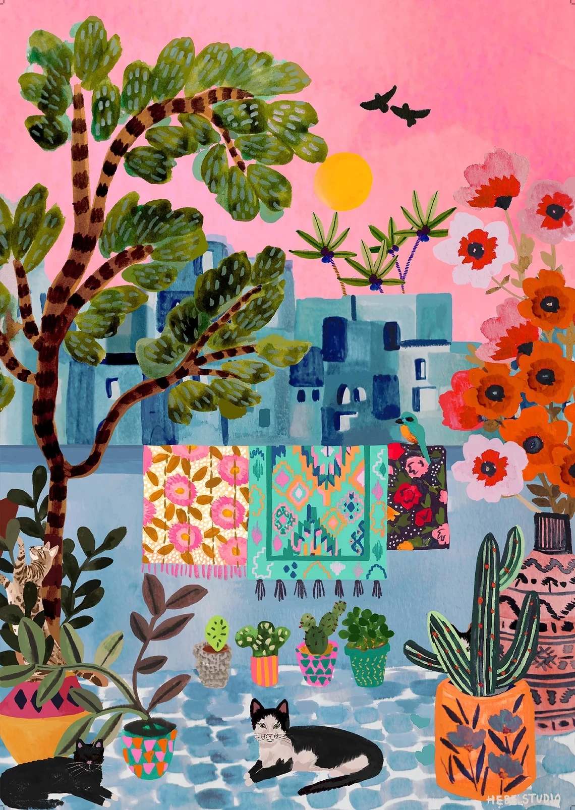 

Абстрактный пейзаж Индии печать на холсте