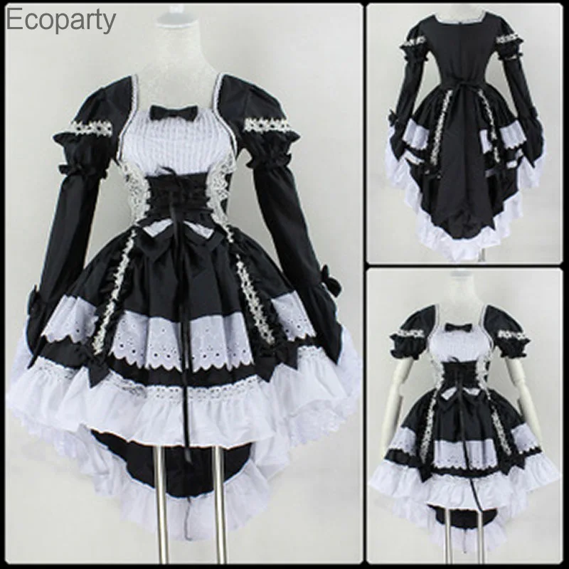 

Cosplay Angel Love Princess Dress Cute Sexy Maid Service Black and White Pink Maid Costume Anime Lolita Costume Tuxedo Dress