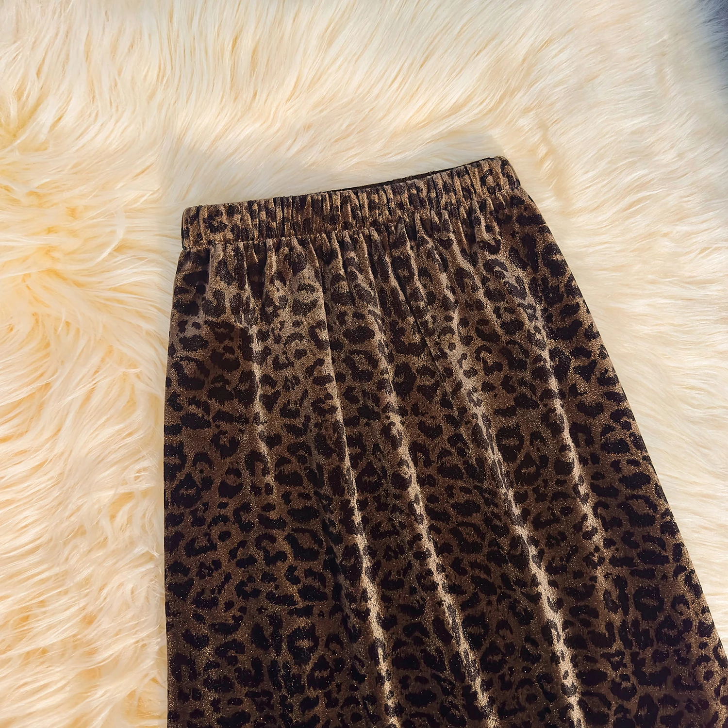 Женская бархатная юбка с леопардовым принтом длинная юбка-годе высокой талией и