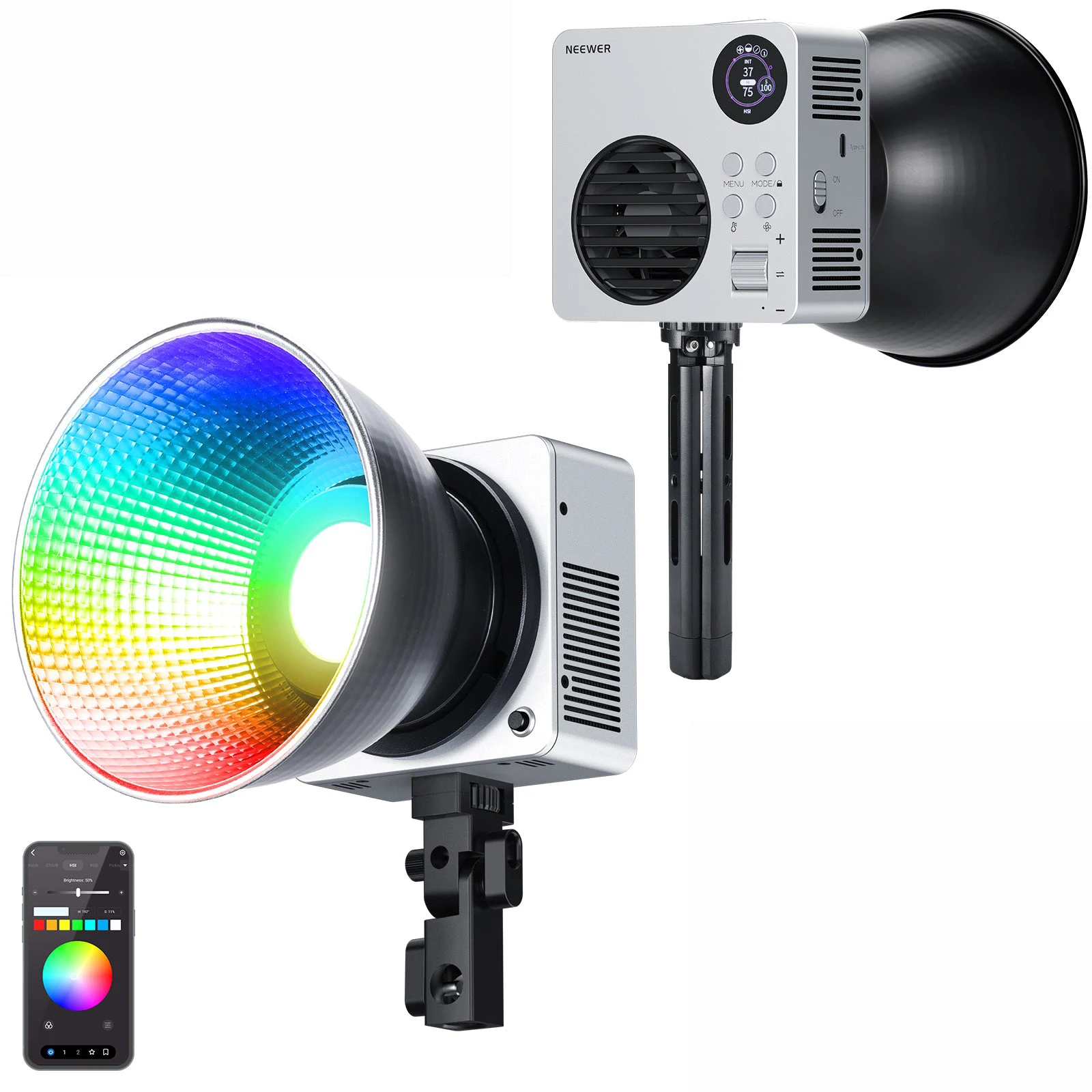 Светодиодный светильник NEEWER HB80C 80 Вт RGB Mini COB