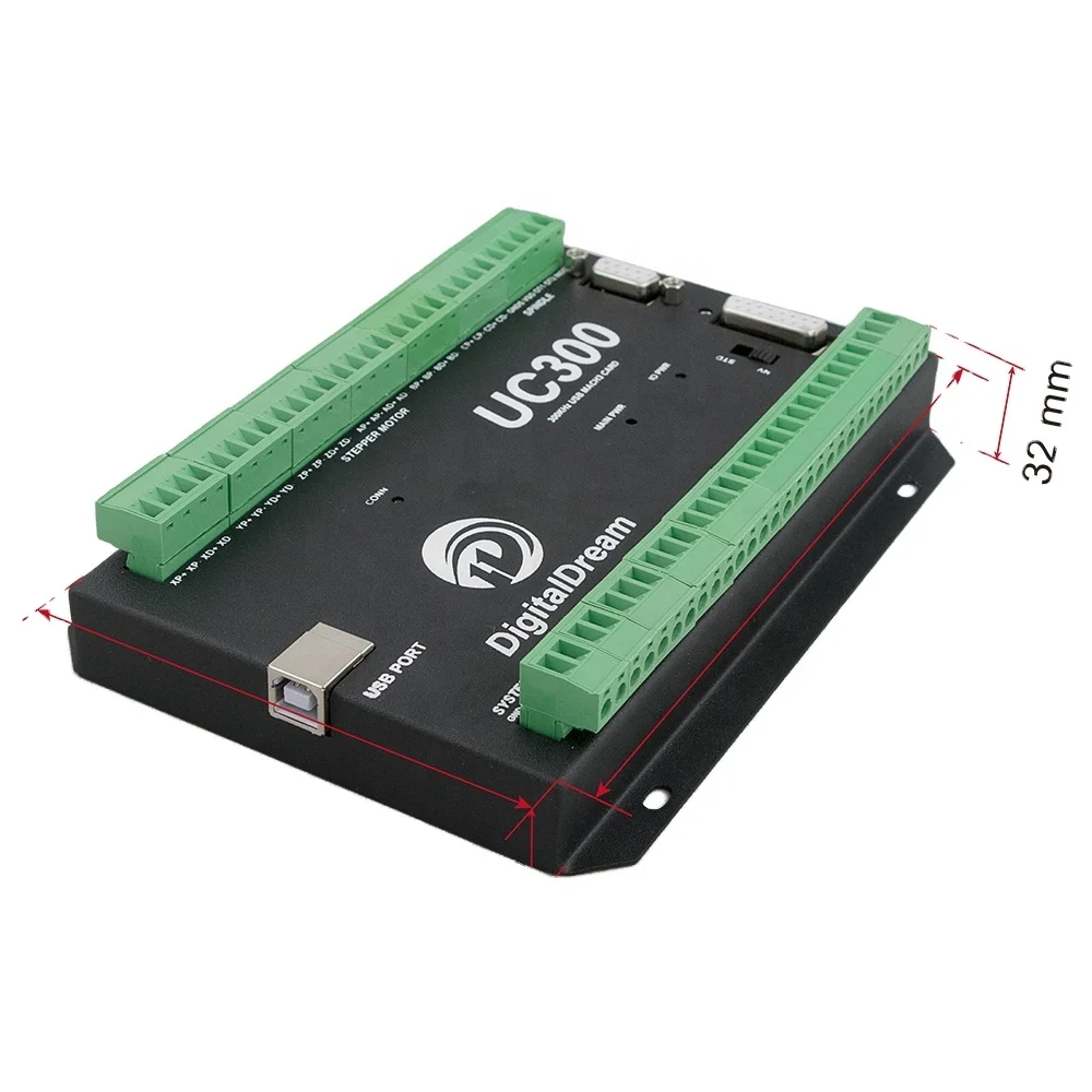 

Digital Dream UC300 6 Axis 300Khz Mach 3 CNC Motion Controller with USB Communication for CNC Router Milling Router Machine