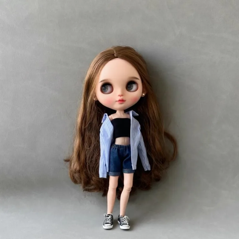 BBIKG342 New styles Customized Doll pink clothes tshirt hoodies pants for your bb fr ob24 ob27 pp liccaa blythee dolls