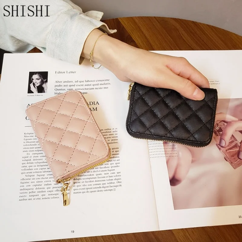 New Fashion Woman Soft Wallet Credit Card Anti-Theft Brush Purse Female Zipper Multi-Card Large Capacity Wallet Card Holders