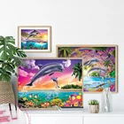 HUACAN 5d алмазная живопись новые поступления животные Алмазная вышивка, дельфин фотографии Стразы Мозаика Декор для дома