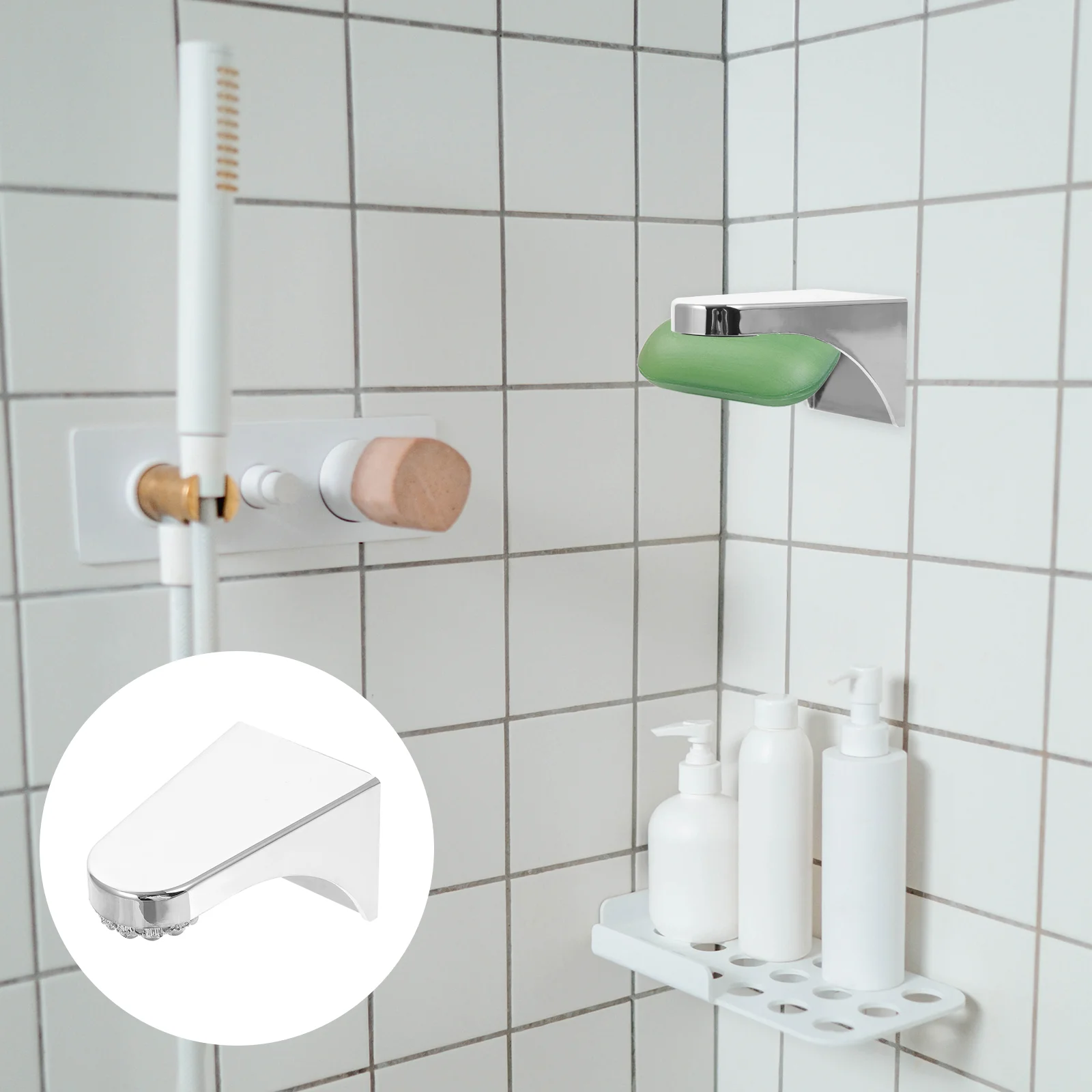 

Soap Tray Holder Dispenser Kitchen Sponge Dish Bar Saver Container Bathroom Draining Suction Bathtub Steel Magnetic Stainless