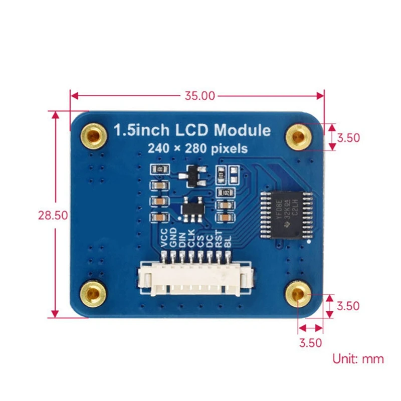 IPS 1 5-дюймовый 8-контактный SPI TFT ЖК-дисплей Модуль NV3030B Контроллер 240(RGB)X280