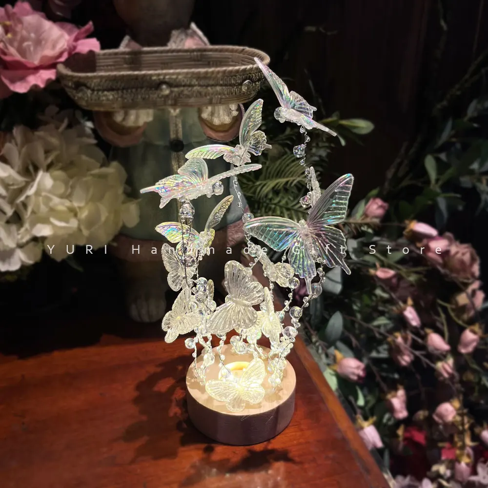 Ночник в виде бабочки ручной работы материал для рукоделия лампа создания
