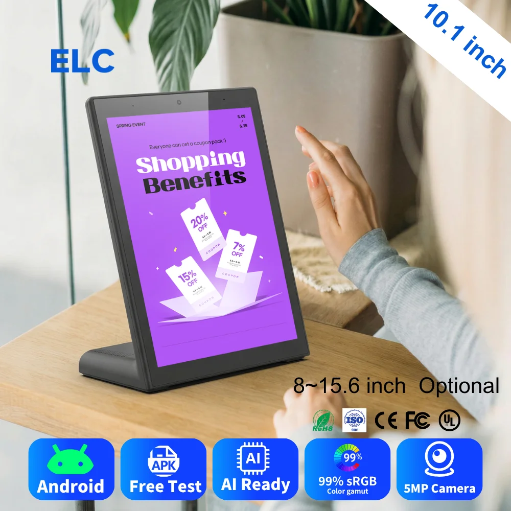 Фото Планшет WL1039T 10.1 дюйма RK3576S 3TOPS NFC 4+64 ГБ Android 14 с камерой 5 МП, PoE, Android-планшет с поддержкой OPEN APK №1