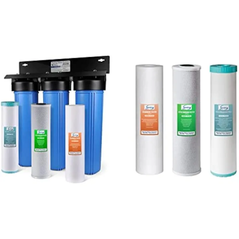

Carbon, and Iron & Manganese Reducing Cartridges iSpring Whole House Water System with Sediment
