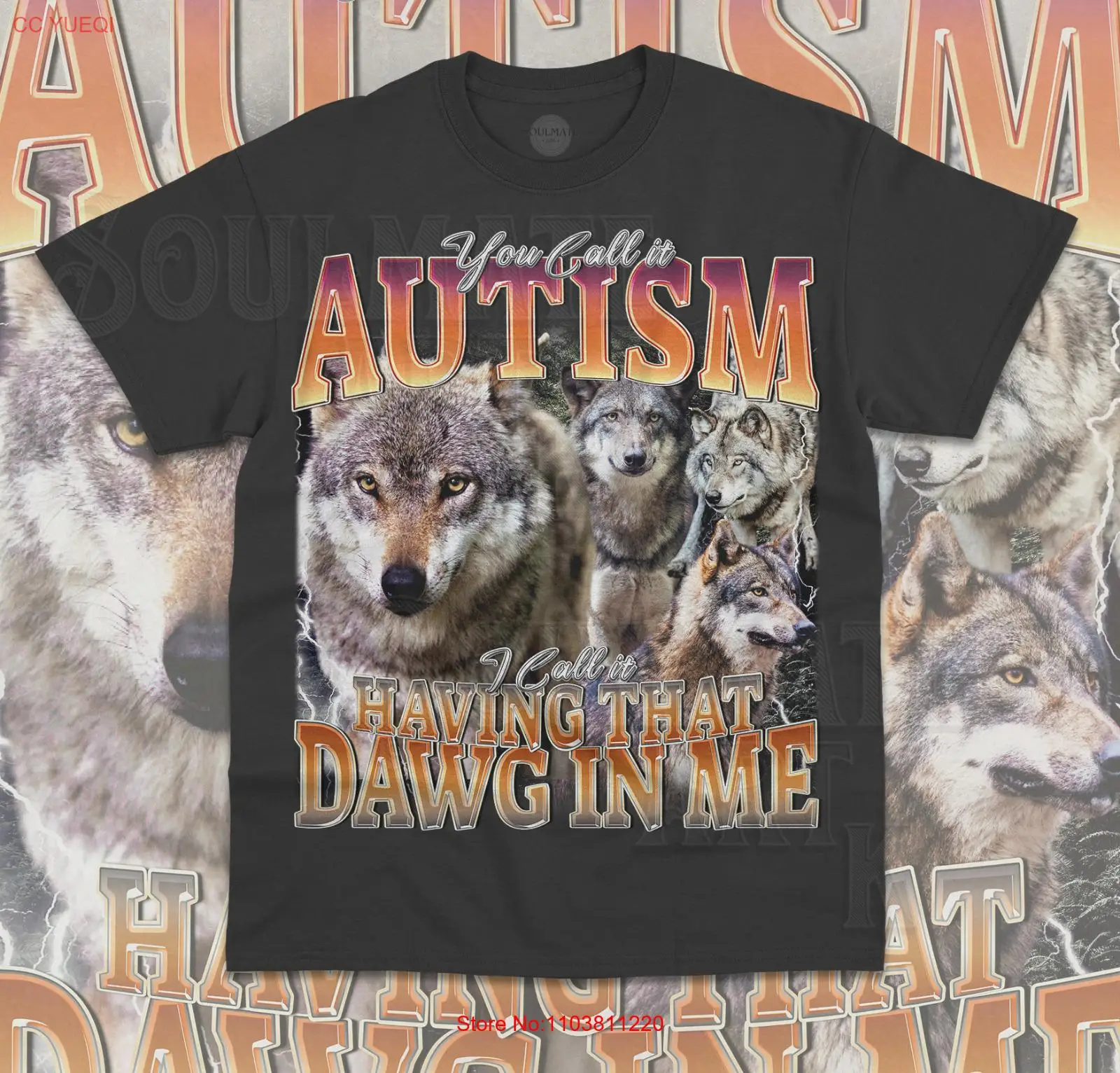 Футболка You Call It Autism I Having That Dawg In Me забавная рубашка-мем