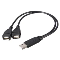 usb cable 2 0 a male to 2 dual usb female jack y splitter hub 35cm power cord adapter cable cell phone accessories