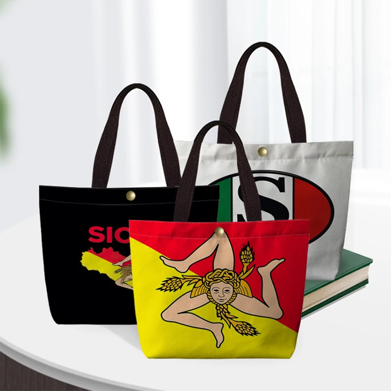 

Женская Льняная сумка-тоут с принтом в виде итальянского флага