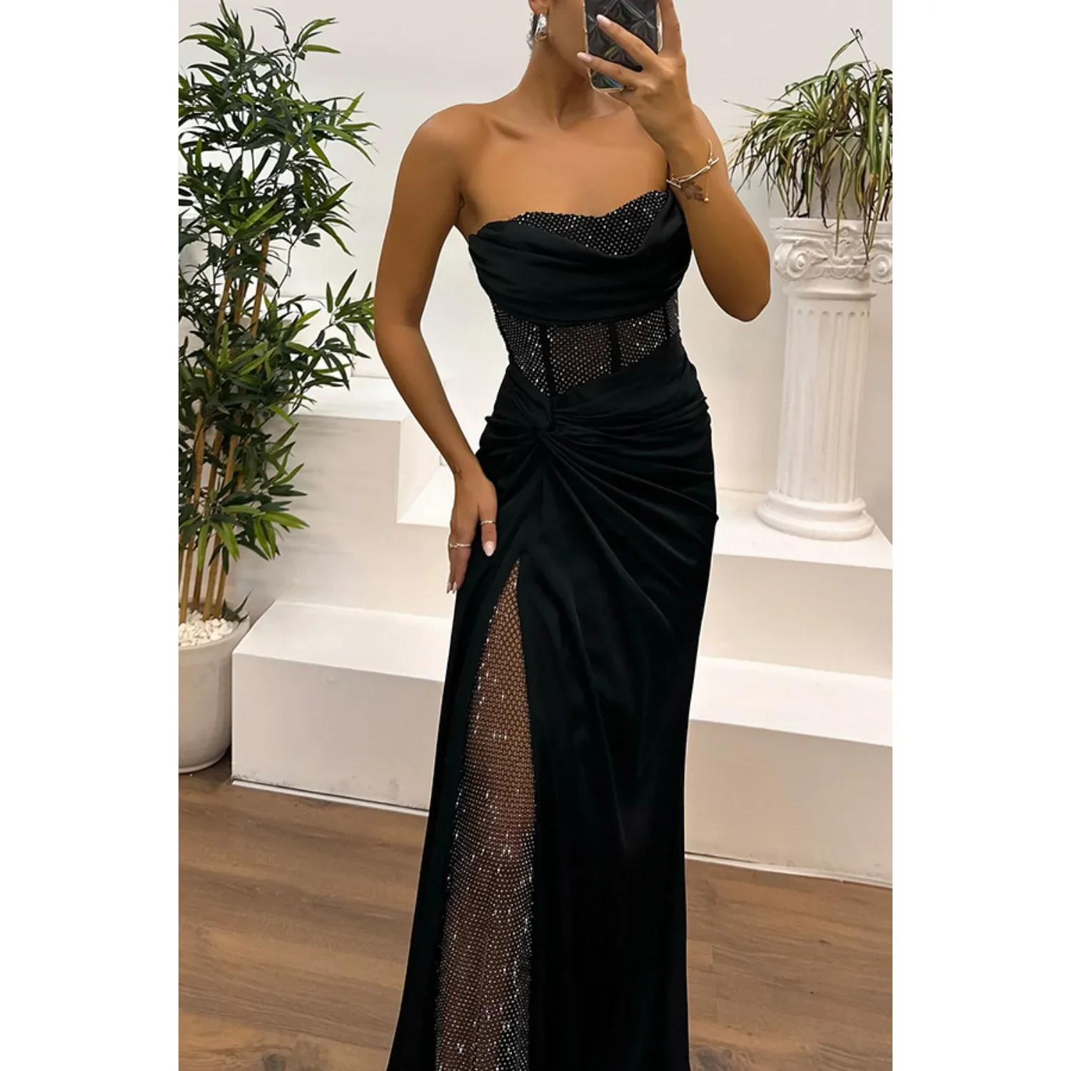 Женское вечернее платье с запахом