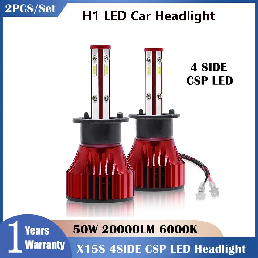 

X15S H1 H7 Car Light H11 9005 9006 H3 CSP Car LED Headlight Bulbs H4 Hi-Lo Beam 50W 20000LM 6000K Auto Led Headlamp 12v 24v