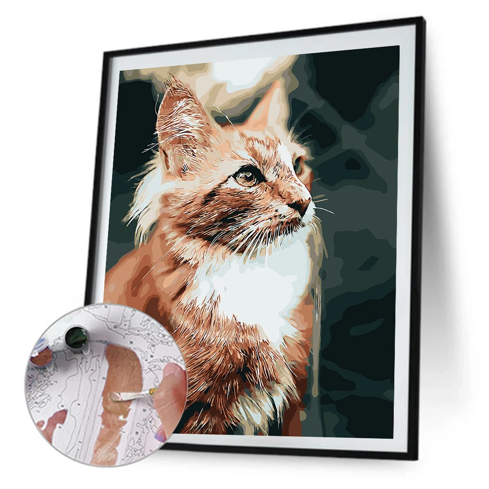 

Набор для рисования по номерам на стену, картина по номерам «сделай сам» с тихими животными, ручная роспись