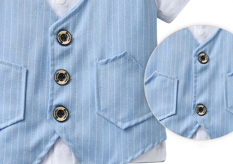 Детский джентльменский костюм из рубашки с коротким рукавом и шортов