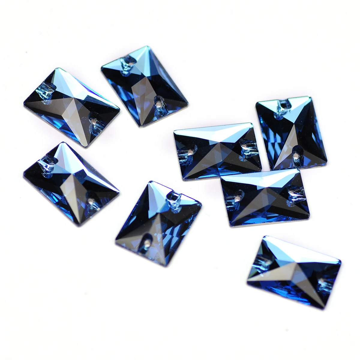 YANRUO 3250 прямоугольные аквамариновые синие стеклянные бриллианты для шитья одежды