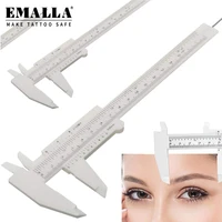 5pcs tattoo eyebrow ruler plastic 6 inch double scale sliding gauge permanent makeup tool eyebrow lip ruler for measuring supply