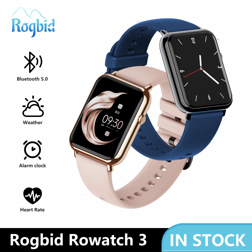 

Rogbid Rowatch 3 Smartwatch Fitness Tracker 1.69'' Color Screen IP67 Waterproof For Andriod IOS Or Higher Men Women Smart Watch