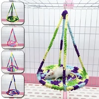 practical climbing rope mesh hammock swing for small animals hanging house bed rat ferrets chinchillas hamster guinea pig play
