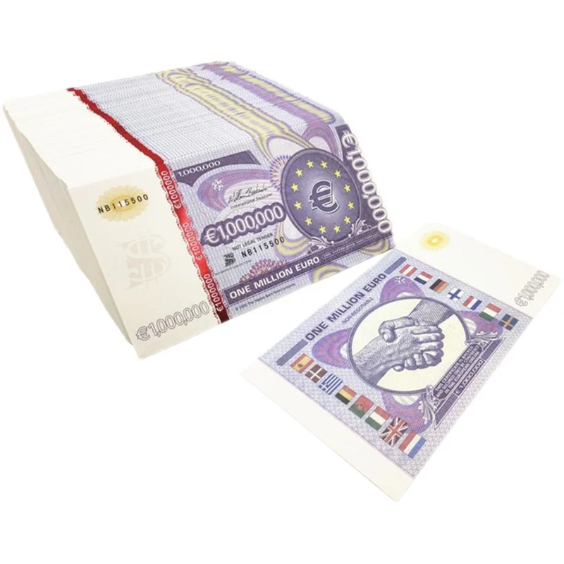 10 банкнот номиналом в 1 миллион евро, коммеморативной серии, нового стиля, не обращающиеся в обращение.
