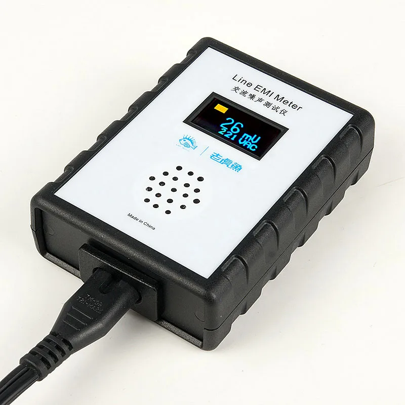 

New OLED digital display mains noise tester EMI measuring instrument broadband AC power meter ripple analyzer