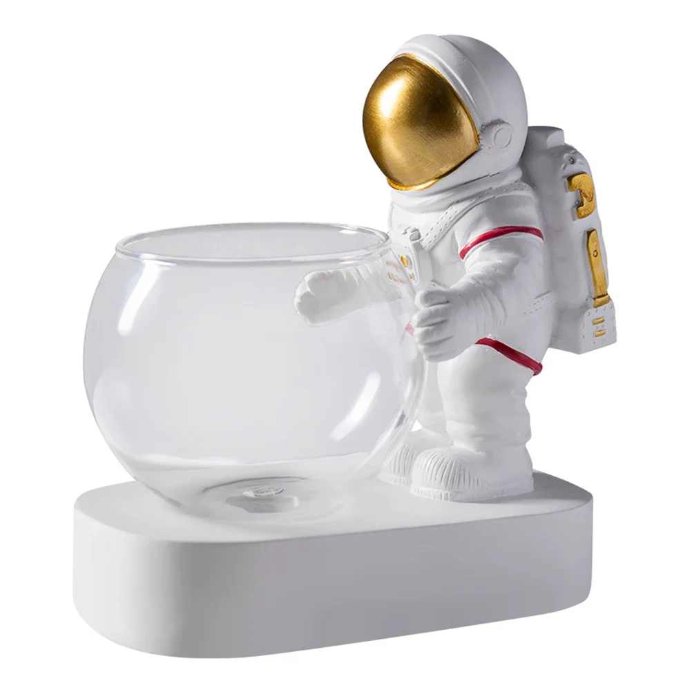 

Vase Glass Planter Astronautdecor Lamp Flower Vases Hydroponic Pots Desktop Night Desk Lightspacemancylinder Container Air