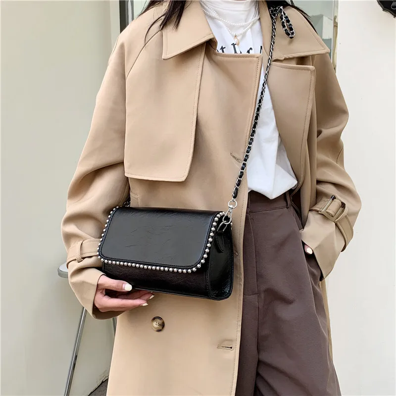 Vintage Messenger Bag PU Leather Small Shoulder Bags for Women 2023 Fashion Design Daily Female Crossbody Handbags and Purses