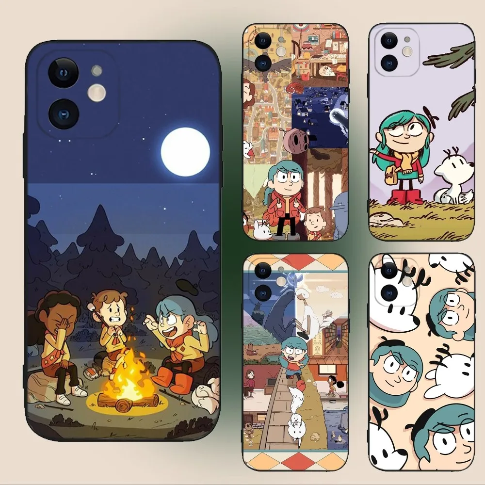 Мультяшный чехол H-HildaS для телефона iPhone 15 14 13 12 11 Plus Pro Max XS X XR SE Mini 8 7 мягкий